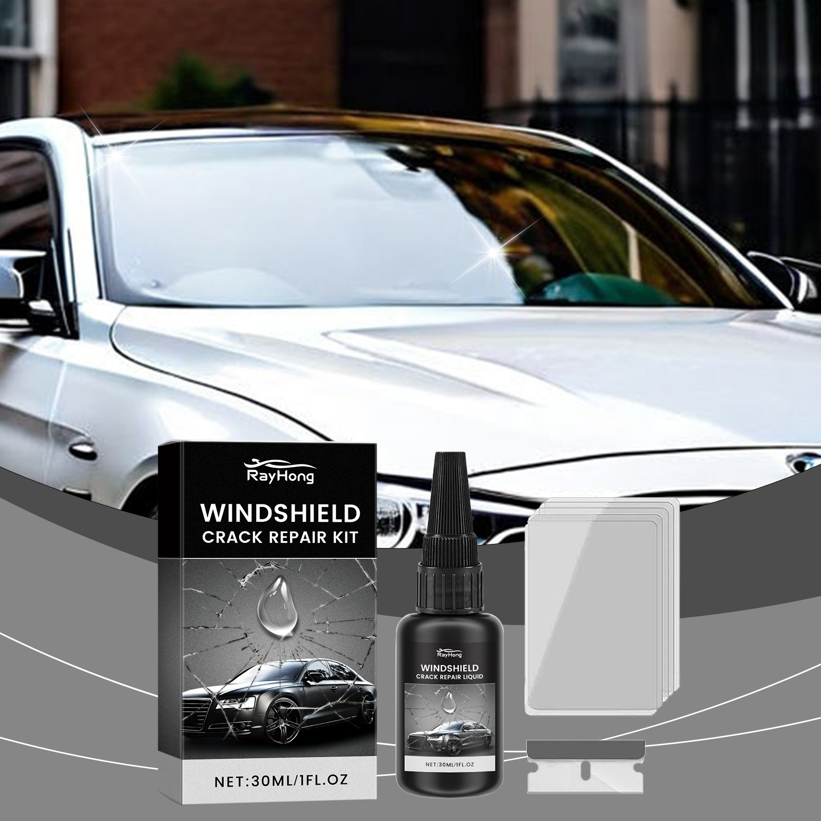 Liquid Uv Glue Kit - Клей для ремонта лобового стекла —